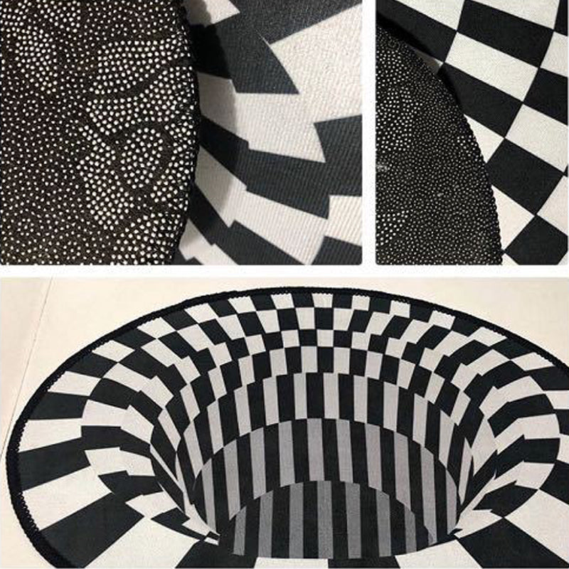 Scandinavian decorative carpet Multicolored 3D check carpet Polypropylene Easy care Machine washable carpet