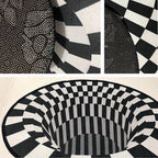Scandinavian decorative carpet Multicolored 3D check carpet Polypropylene Easy care Machine washable carpet
