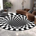Scandinavian decorative carpet Multicolored 3D check carpet Polypropylene Easy care Machine washable carpet