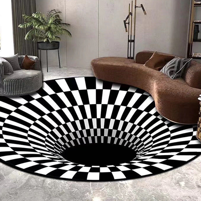 Scandinavian decorative carpet Multicolored 3D check carpet Polypropylene Easy care Machine washable carpet