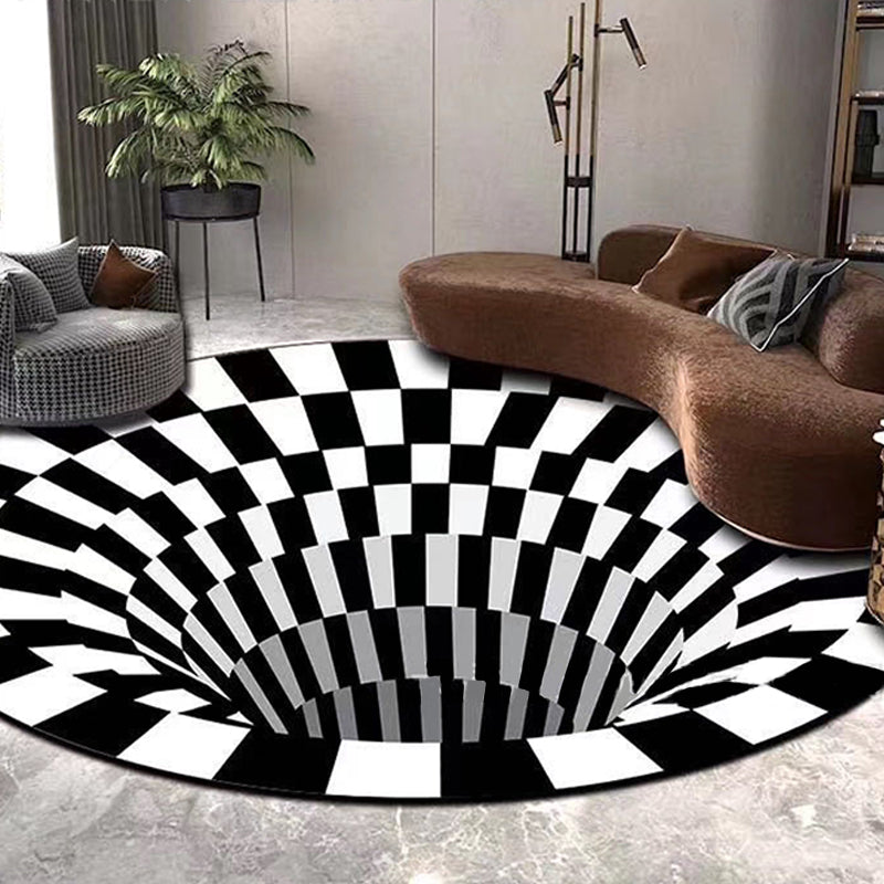 Scandinavian decorative carpet Multicolored 3D check carpet Polypropylene Easy care Machine washable carpet