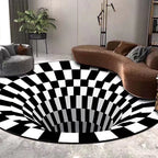 Scandinavian decorative carpet Multicolored 3D check carpet Polypropylene Easy care Machine washable carpet
