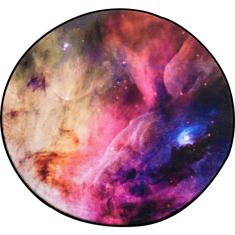 Multicolored novelty carpet polyester 3D starry sky rug non-slip machine washable easy care carpet for children