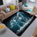 Funky Living Room Rug Multicolor Cartoon 3D Print Rug Synthetic Non-Slip Backing Stain Resistant Rug
