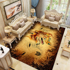 Multicolored Children's Room Rug Unique 3D Animal Area Rug Polyester Pet-Friendly Non-Slip Washable Rug