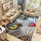Multicolored Children's Room Rug Unique 3D Animal Area Rug Polyester Pet-Friendly Non-Slip Washable Rug
