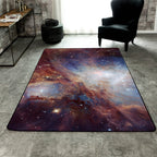 Soothing Children's Rug Multicolor 3D Starry Sky Pattern Rug Polypropylene Non-Slip Machine Washable Rug