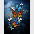 New Butterfly Pattern Rug Multicolored Polyester Rug Non-slip Underlay Machine Washable Indoor Rug for Living Room
