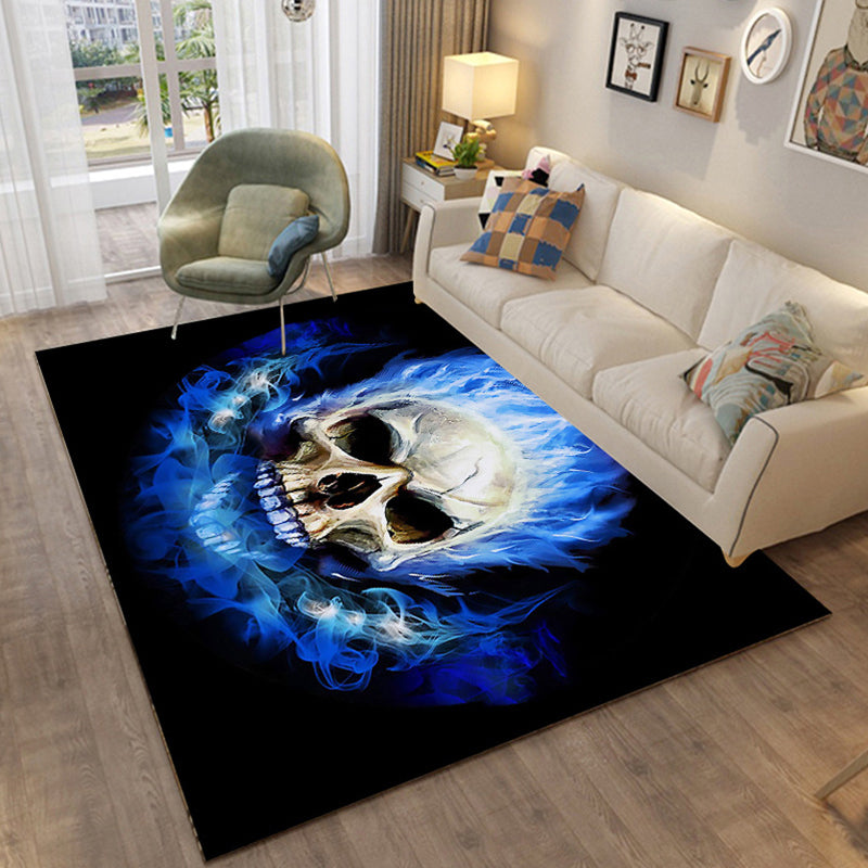 Colorful Relaxation Area Rug Cotton Blend Cartoon Pattern Indoor Rug Machine Washable Non-Slip Rug for Décor