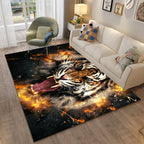 Colorful Relaxation Area Rug Cotton Blend Cartoon Pattern Indoor Rug Machine Washable Non-Slip Rug for Décor