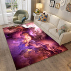 Colorful Relaxation Area Rug Cotton Blend Cartoon Pattern Indoor Rug Machine Washable Non-Slip Rug for Décor