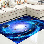 Funky Kids Rug Multicolor 3D Patterned Polyester Rug Washable Pet Friendly Easy Care Rug