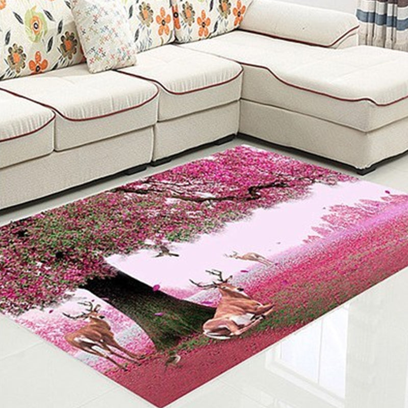 Funky Kids Rug Multicolor 3D Patterned Polyester Rug Washable Pet Friendly Easy Care Rug