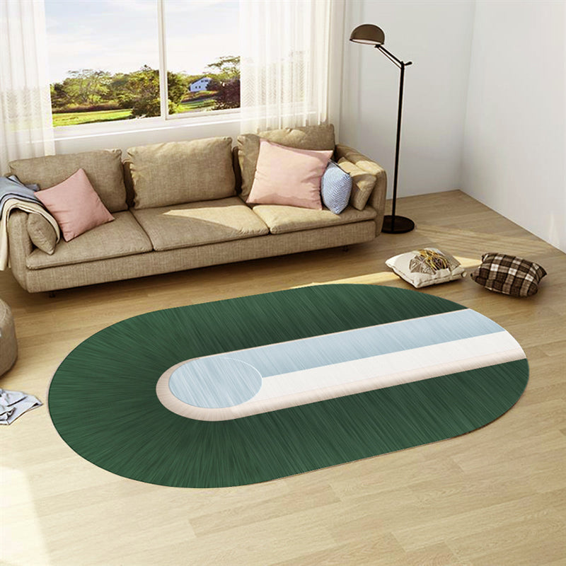 Casual abstract print rug Multicolor Polyester rug Non-slip underside Stain-resistant rug for living room