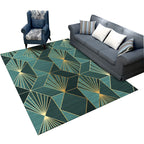 Simple Color Block Rug Multicolored Synthetic Area Rug Non-Slip Back Washable Easy-Care Rug for the Living Room