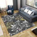 Simple Color Block Rug Multicolored Synthetic Area Rug Non-Slip Back Washable Easy-Care Rug for the Living Room