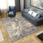 Simple Color Block Rug Multicolored Synthetic Area Rug Non-Slip Back Washable Easy-Care Rug for the Living Room