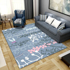 Simple Color Block Rug Multicolored Synthetic Area Rug Non-Slip Back Washable Easy-Care Rug for the Living Room