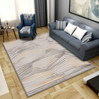 Simple Color Block Rug Multicolored Synthetic Area Rug Non-Slip Back Washable Easy-Care Rug for the Living Room