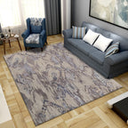 Simple Color Block Rug Multicolored Synthetic Area Rug Non-Slip Back Washable Easy-Care Rug for the Living Room