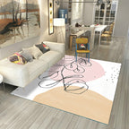 Japanese Rug Polyester Color Broken Area Rug Non-Slip Washable Indoor Rug for Parlor
