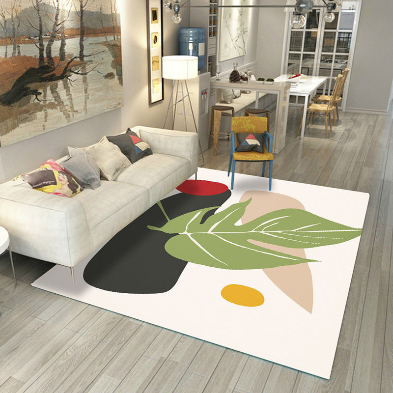 Japanese Rug Polyester Color Broken Area Rug Non-Slip Washable Indoor Rug for Parlor