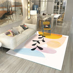 Japanese Rug Polyester Color Broken Area Rug Non-Slip Washable Indoor Rug for Parlor