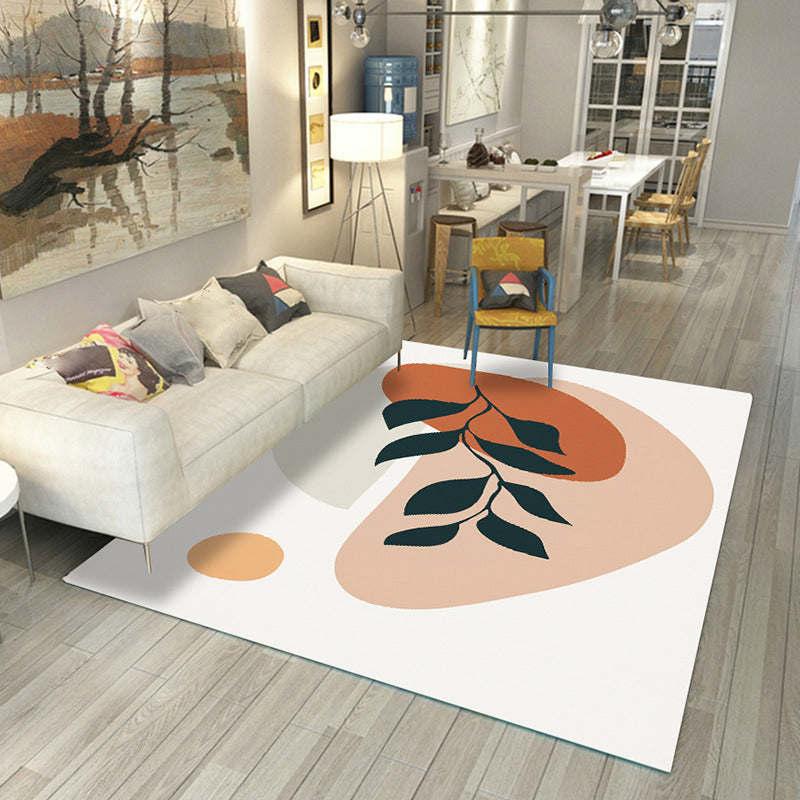 Japanese Rug Polyester Color Broken Area Rug Non-Slip Washable Indoor Rug for Parlor