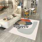 Japanese Rug Polyester Color Broken Area Rug Non-Slip Washable Indoor Rug for Parlor