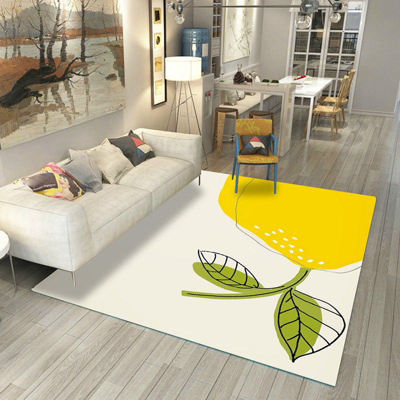 Japanese Rug Polyester Color Broken Area Rug Non-Slip Washable Indoor Rug for Parlor