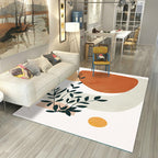 Japanese Rug Polyester Color Broken Area Rug Non-Slip Washable Indoor Rug for Parlor