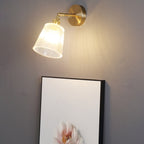 Industrial Shade Wall Mount Light Single Clear Glass Wall Light Fixture for Nightstand