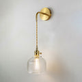 Minimalist Shade Wall Lamp Single Bulb Clear Glass Wall Lighting Fixture for Living Room