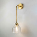 Minimalist Shade Wall Lamp Single Bulb Clear Glass Wall Lighting Fixture for Living Room