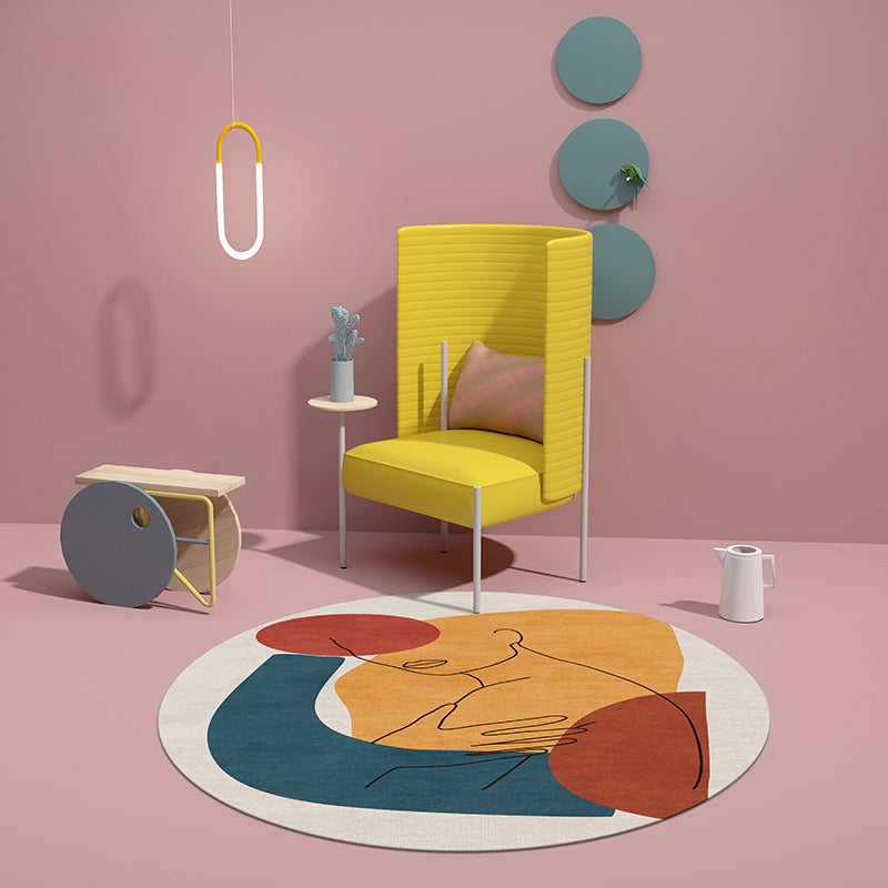 Multicolored artistic print carpet polypropylene Southwest carpet non-slip backing easy-care carpet for the room