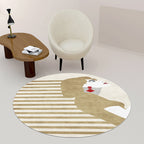 Multicolored artistic print carpet polypropylene Southwest carpet non-slip backing easy-care carpet for the room