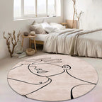Multicolored artistic print carpet polypropylene Southwest carpet non-slip backing easy-care carpet for the room