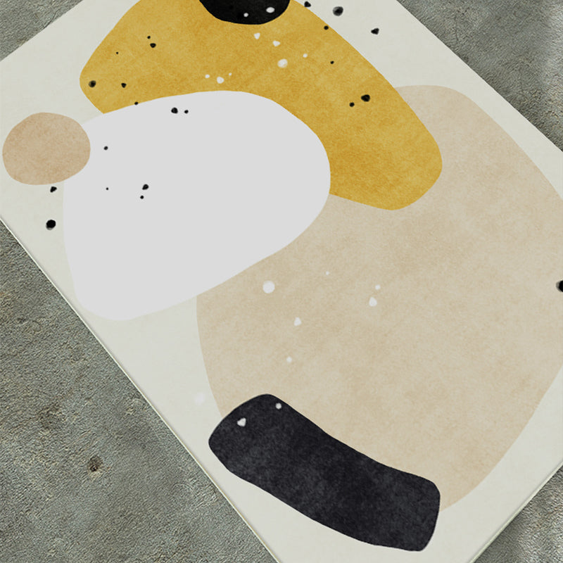 Simple Decorative Carpet Multicolor Abstract Area Rug Synthetic Non-Slip Pet-Friendly Carpet