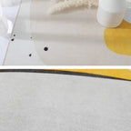 Simple Decorative Carpet Multicolor Abstract Area Rug Synthetic Non-Slip Pet-Friendly Carpet