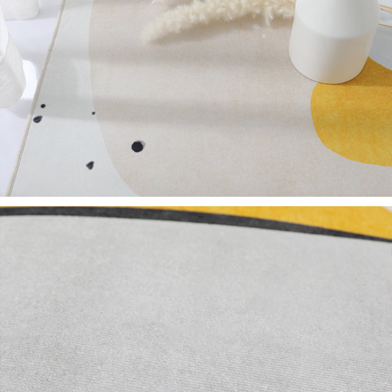 Simple Decorative Carpet Multicolor Abstract Area Rug Synthetic Non-Slip Pet-Friendly Carpet