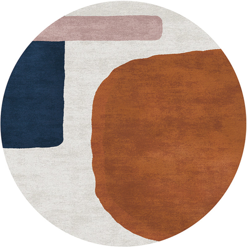 Creative Bedroom Rug Multicolored Color Differentiated Rug Polypropylene Washable Pet Friendly Non-Slip Rug