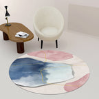 Creative Bedroom Rug Multicolored Color Differentiated Rug Polypropylene Washable Pet Friendly Non-Slip Rug