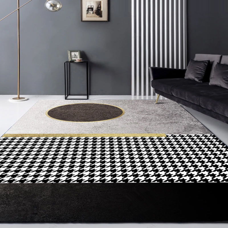Multi-Color Living Room Carpet Casual Geometric Print Indoor Carpet Polypropylene Pet-Friendly Washable Carpet
