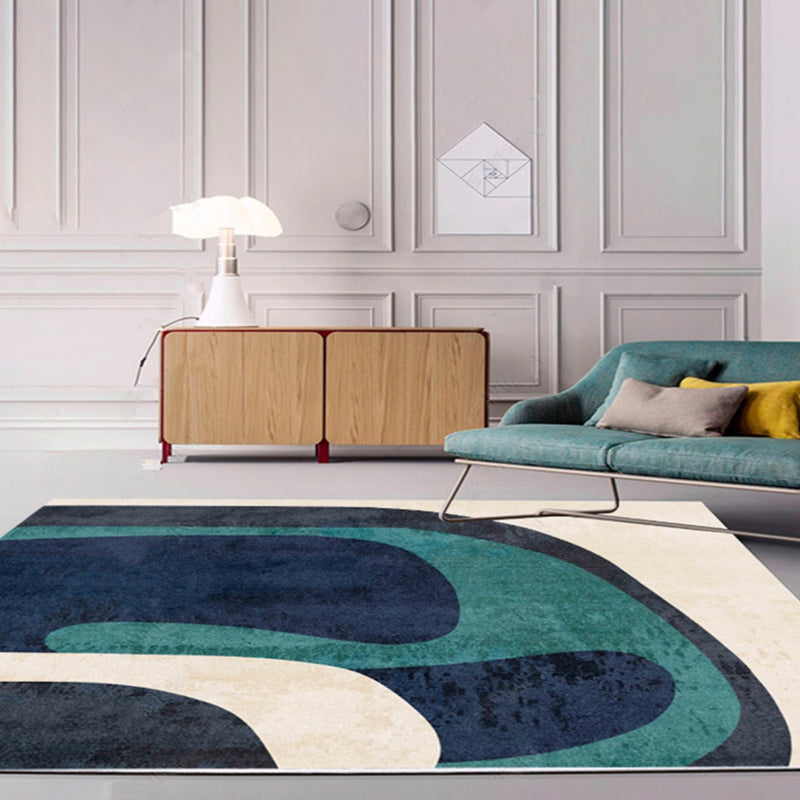 Multi-Color Living Room Carpet Casual Geometric Print Indoor Carpet Polypropylene Pet-Friendly Washable Carpet