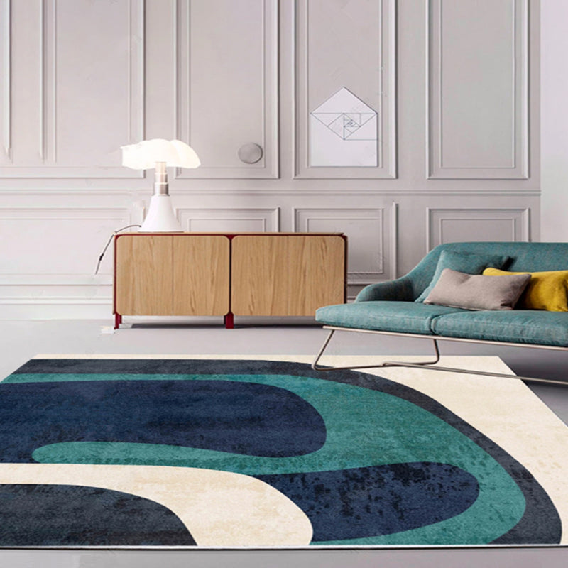 Multi-Color Living Room Carpet Casual Geometric Print Indoor Carpet Polypropylene Pet-Friendly Washable Carpet
