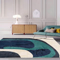 Multi-Color Living Room Carpet Casual Geometric Print Indoor Carpet Polypropylene Pet-Friendly Washable Carpet