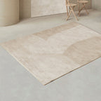 Creative Decor Rug Apricot Abstract Printed Area Rug Polypropylene Non-Slip Back Pet-Friendly Rug