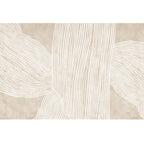 Creative Decor Rug Apricot Abstract Printed Area Rug Polypropylene Non-Slip Back Pet-Friendly Rug