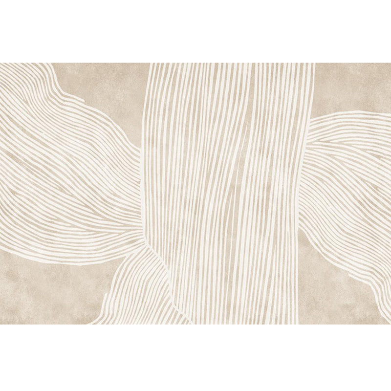 Creative Decor Rug Apricot Abstract Printed Area Rug Polypropylene Non-Slip Back Pet-Friendly Rug