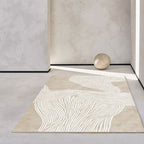 Creative Decor Rug Apricot Abstract Printed Area Rug Polypropylene Non-Slip Back Pet-Friendly Rug